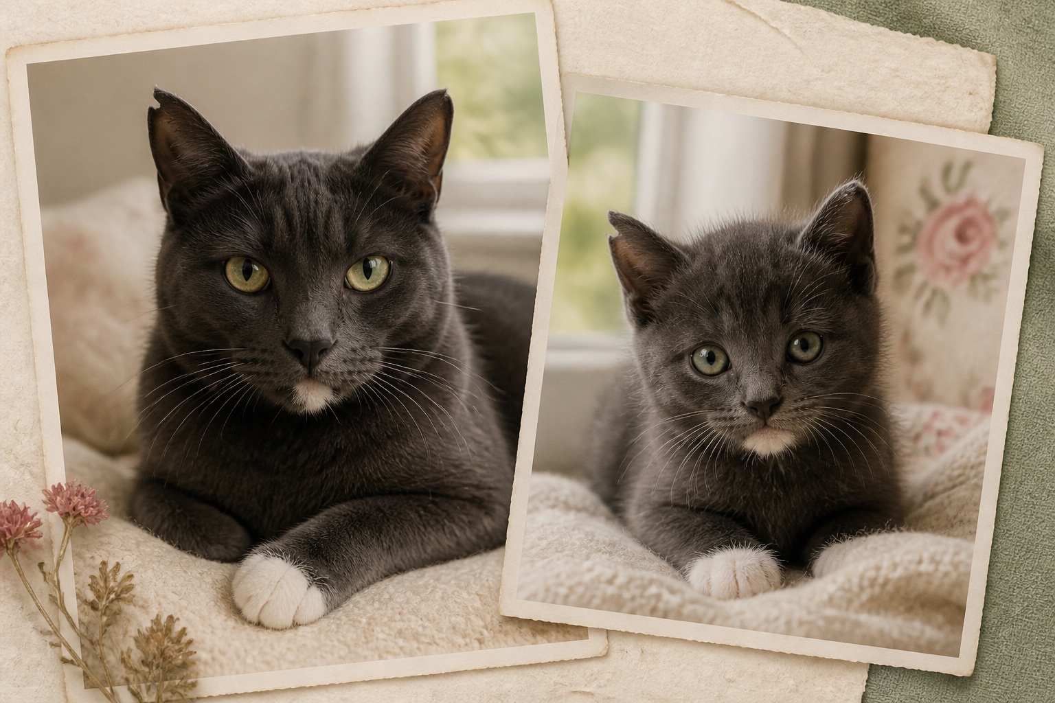 Digital pet portrait gift for a cat owner